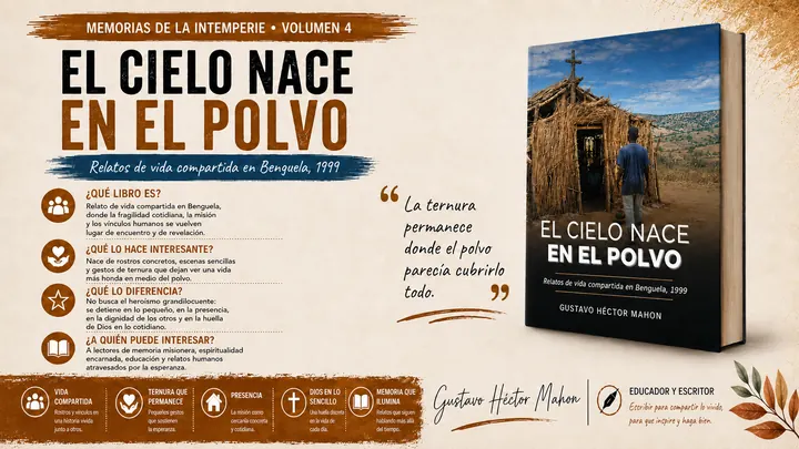 Infografía horizontal de El cielo nace en el polvo
